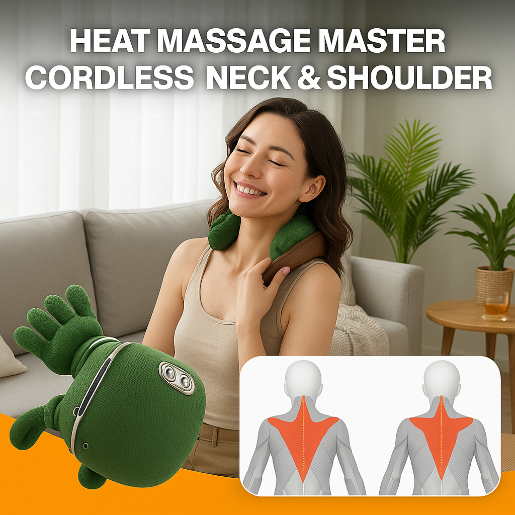 🎁The perfect gift-Portable Neck & Back Relaxing Massager